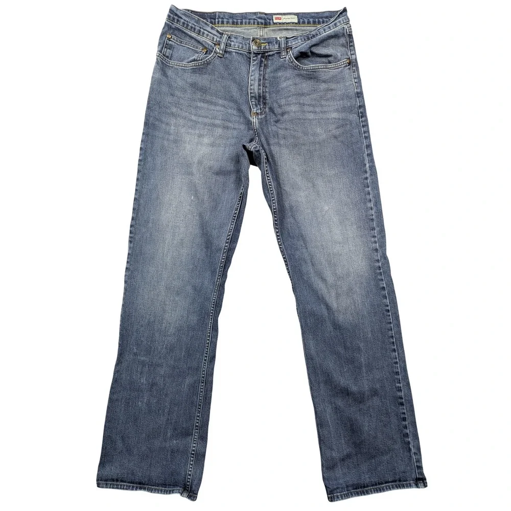 Wrangler Jeans Mens 32x32 Blue Medium Wash Relaxed Bootcut Western Denim Pants
